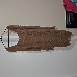Used once, tan long dress, size 3x